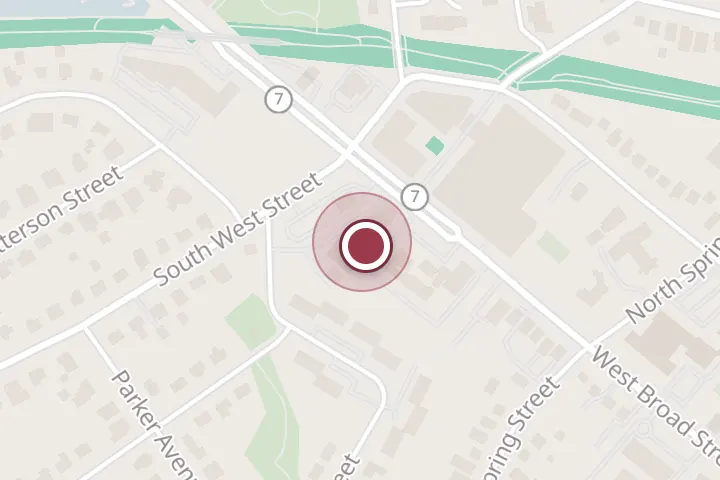 Street map around 929 W Broad St #202, Falls Church, with a pin at Advon Group of eXp Realty