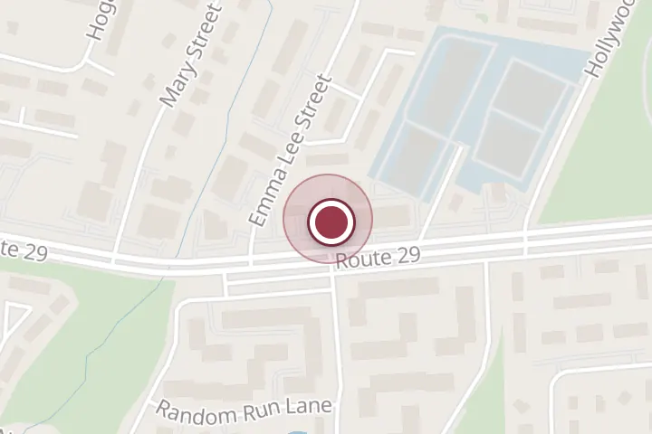 Street map around 7700 Lee Hwy F, Falls Church, with a pin at AJK AUTO REPAIR