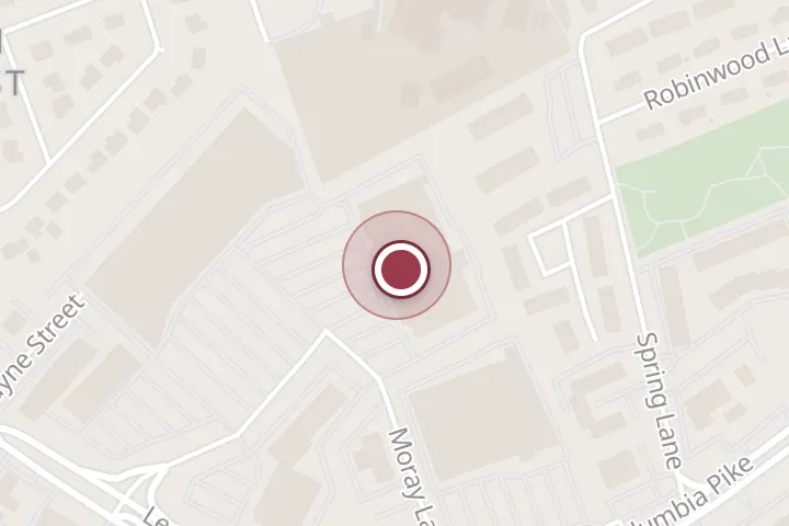 Street map around 5811 Crossroads Center Way, Falls Church, with a pin at Amazon Fresh