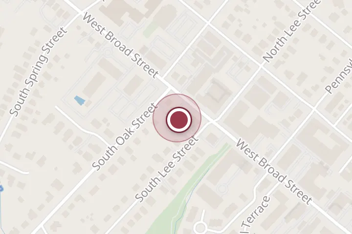 Street map around 707 W Broad St, Falls Church, with a pin at Anh Nguyen - State Farm Insurance Agent