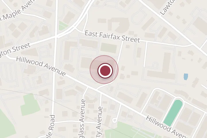 Street map around 163 Hillwood Ave, Falls Church, with a pin at April Nails & Spa