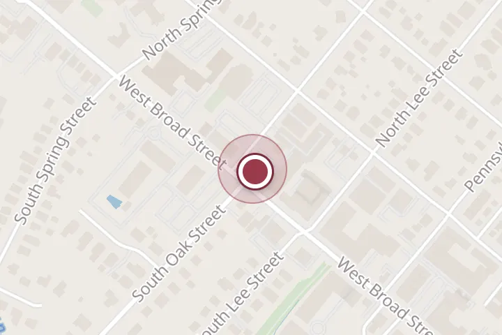 Street map around 712 W Broad St Ste 5, Falls Church, with a pin at Avenir Kitchen and Bath