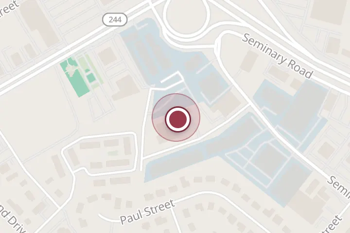 Street map around 5710 Center Ln, Falls Church, with a pin at Bailey's Crossroads Auto Body