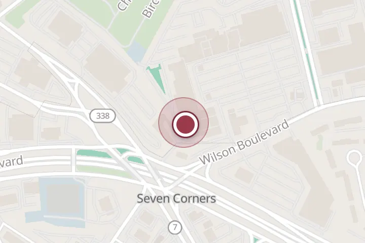 Street map around 6795 Wilson Blvd #54, Falls Church, with a pin at Banh Cuon Saigon