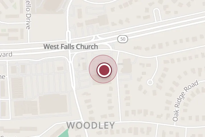 Street map around 3103C Graham Rd, Falls Church, with a pin at Banh Mi DC Sandwich
