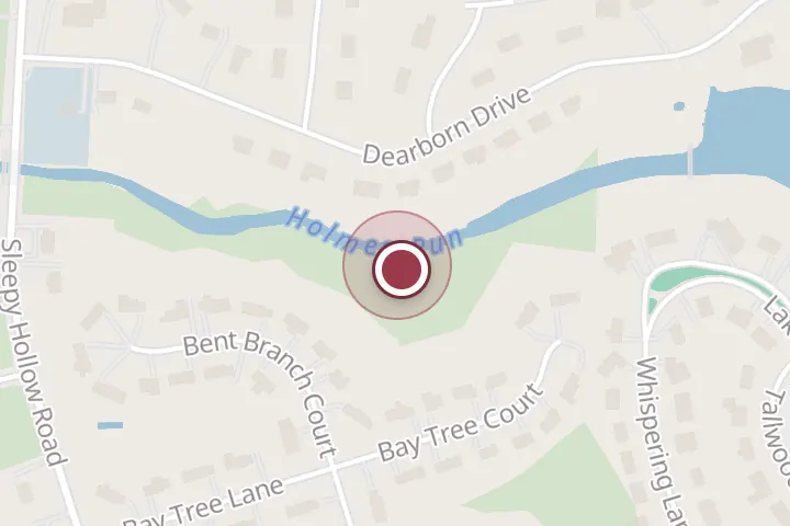 Street map around 6545 Dearborn Dr, Falls Church, with a pin at Barcroft Knolls Park