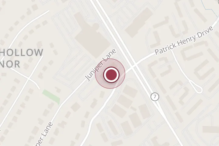 Street map around 6201 Leesburg Pike #103, Falls Church, with a pin at Bibi Salon and Spa