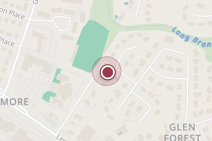 Street map around 3303 Magnolia Ave, Falls Church, with a pin at Blandi's Cleaning Services