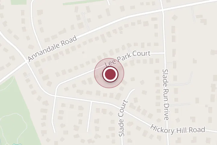 Street map around 7017 Lee Park Ct, Falls Church, with a pin at Bold Painters