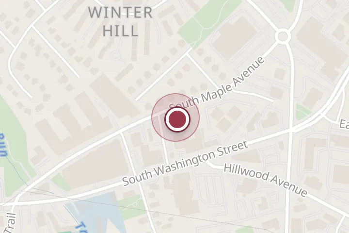 Street map around 315 S Maple Ave, Falls Church, with a pin at Borek G Cafe & Market
