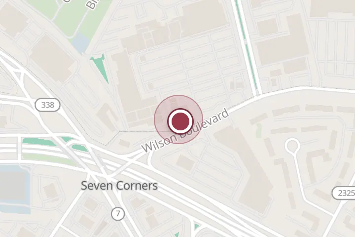 Street map around 6799 Wilson Blvd Unit 6, Falls Church, with a pin at C.Saigon Eden