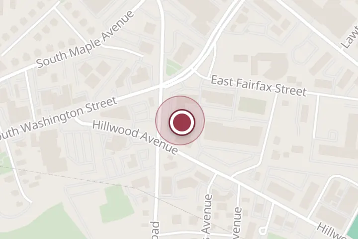 Street map around 133 E Annandale Rd, Falls Church, with a pin at Casa Mariachi