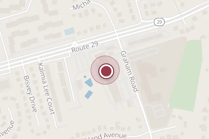 Street map around 2800 Graham Rd, Falls Church, with a pin at Catrachita’s Kitchen