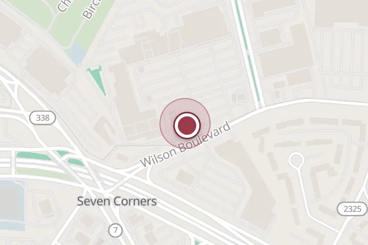 Street map around 6799 Wilson Blvd #2, Falls Church, with a pin at Cha Lua Ngoc Hung