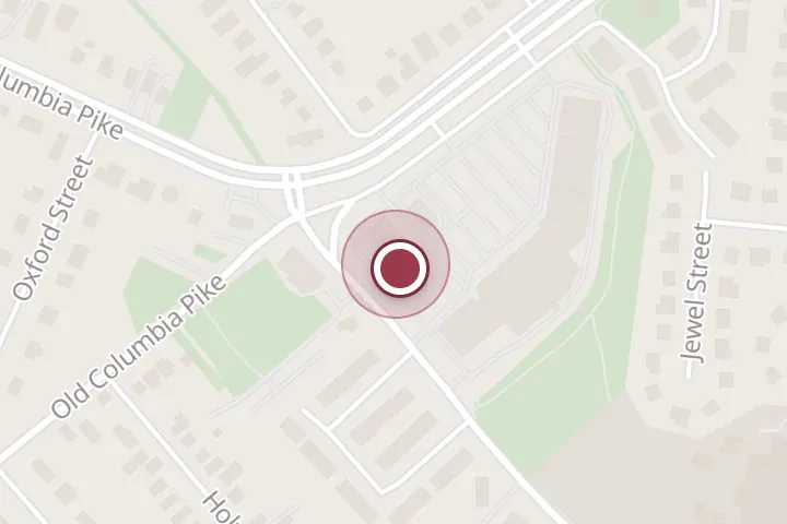 Street map around 6351 Columbia Pike Ste 201, Falls Church, with a pin at Chay Restaurant