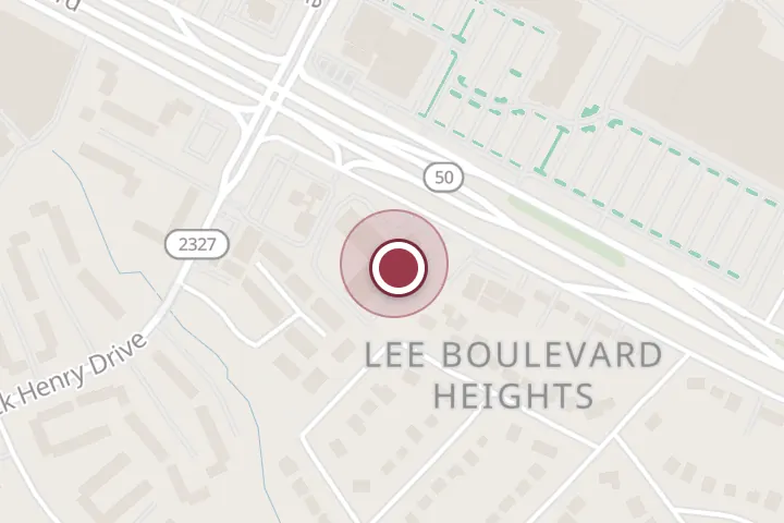 Street map around 6111 Arlington Blvd, Falls Church, with a pin at Comfort Inn Falls Church - Tysons Corner
