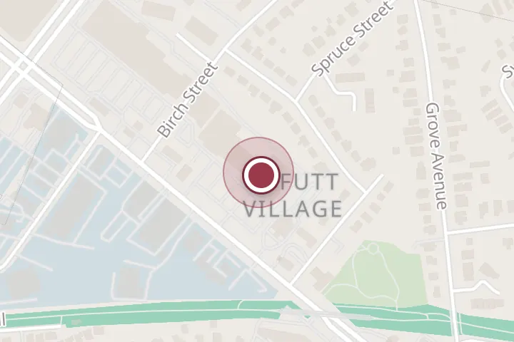 Street map around 1106 W Broad St, Falls Church, with a pin at Costiera Pizzeria Napoletana