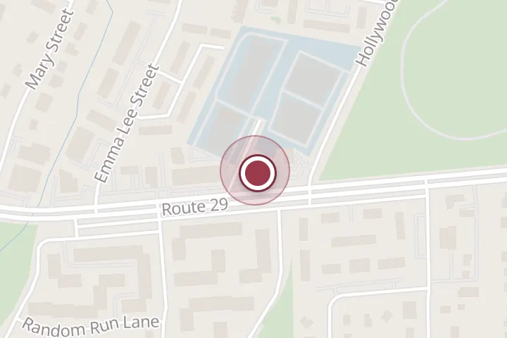 Street map around 7610 Lee Hwy, Falls Church, with a pin at Cruz Gas Station