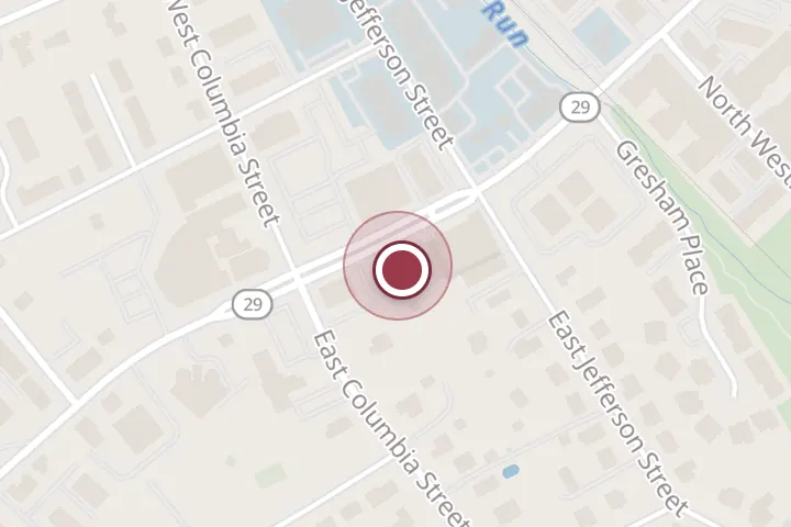 Street map around 450 N Washington St Ste A, Falls Church, with a pin at D1 Training Falls Church
