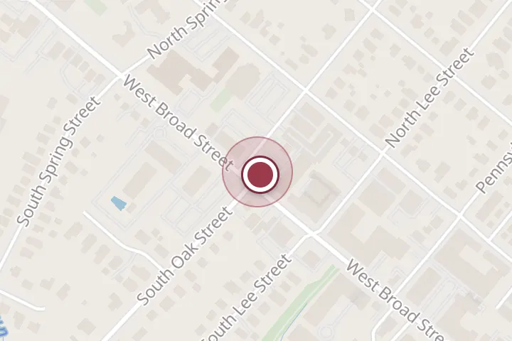 Street map around 712 W Broad St #6, Falls Church, with a pin at Davies Realty Inc