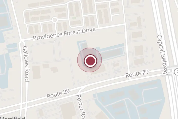 Street map around 2868 Hartland Rd, Falls Church, with a pin at Daytona Auto Services