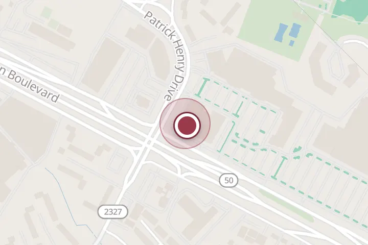 Street map around 6162 Arlington Blvd, Falls Church, with a pin at Doctor Tires