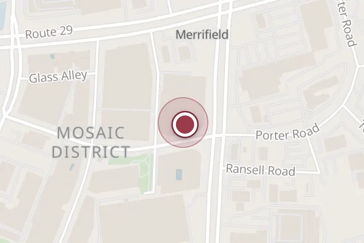 Street map around 8190 Strawberry Ln Ste 10, Falls Church, with a pin at Dr. Mustafa Al-Karagholi, DDS