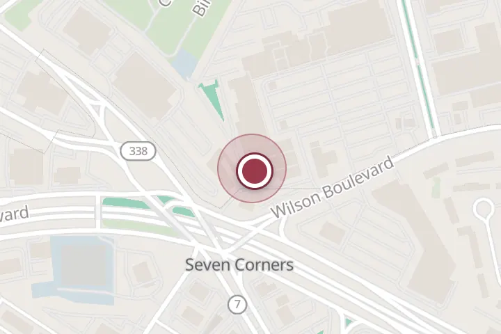 Street map around 6795 Wilson Blvd Unit 47, Falls Church, with a pin at Dream Salon