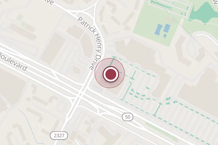 Street map around 6138 Arlington Blvd Unit E, Falls Church, with a pin at Dunkin'