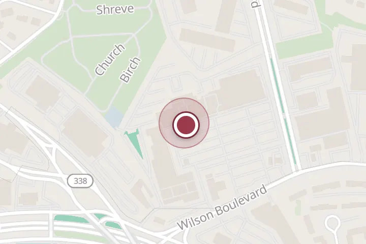 Street map around 6763 Wilson Blvd #2, Falls Church, with a pin at Eden Financial & Accounting