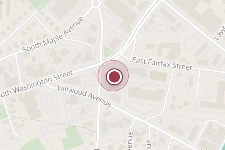 Street map around 109 E Annandale Rd, Falls Church, with a pin at Edible Arrangements