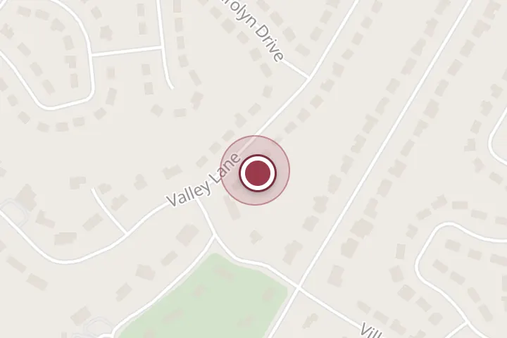 Street map around 3147 Valley Ln, Falls Church, with a pin at Edv Landscapes