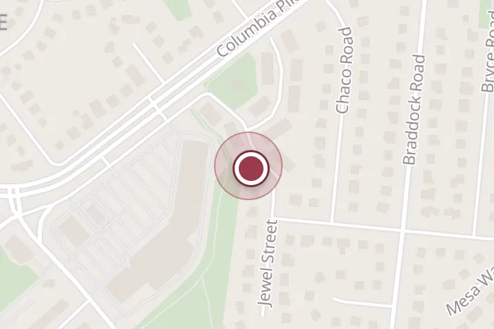 Street map around 6311 Barcroft Mews Dr, Falls Church, with a pin at Employee Benefit Advocates