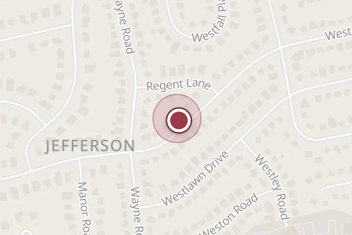 Street map around 6934 Westmoreland Rd, Falls Church, with a pin at Fairfax Construction