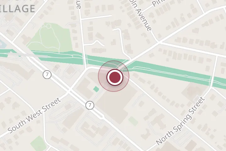 Street map around 212 N West St, Falls Church, with a pin at Fall Properties