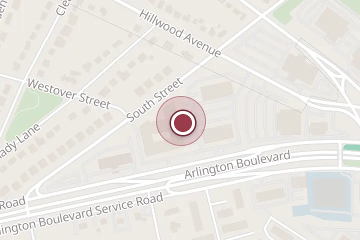 Street map around 6410 Arlington Blvd, Falls Church, with a pin at Fast Lane Mobile Mechanic