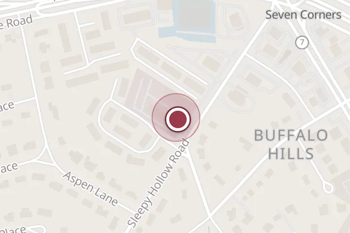 Street map around 2960 Sleepy Hollow Rd #68, Falls Church, with a pin at First Choice Carpet Service