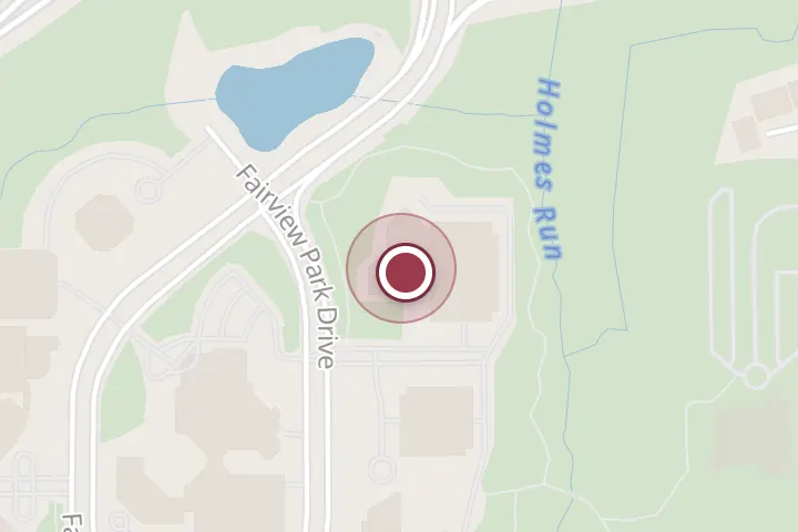 Street map around 3190 Fairview Park Dr #104, Falls Church, with a pin at Foundation Insurance Group