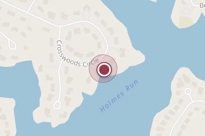Street map around 6304 Crosswoods Cir, Falls Church, with a pin at Frankly Real Estate Inc