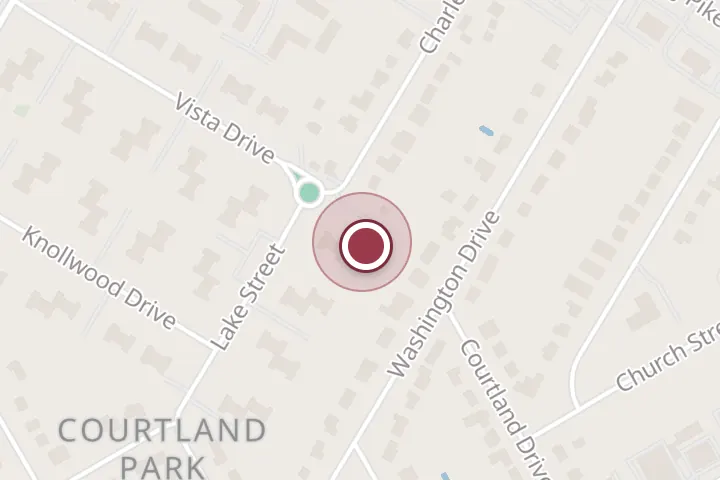 Street map around 3451 Lake St, Falls Church, with a pin at Friendsflooring