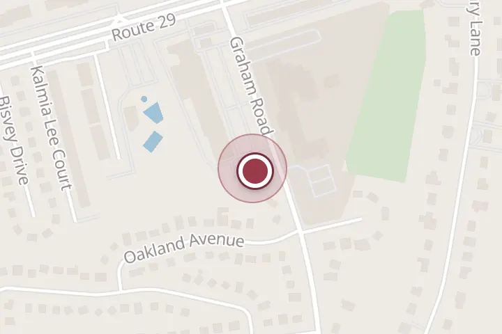 Street map around 2840 Graham Rd, Falls Church, with a pin at Functional Fitness VA