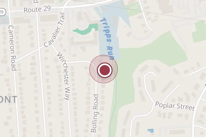 Street map around 2803 Bolling Rd, Falls Church, with a pin at Get Rid of It Junk & Trash Removal