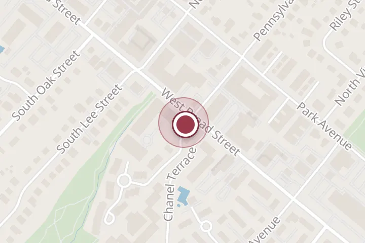 Street map around 511 W Broad St, Falls Church, with a pin at GRACE NAILS SALON Falls Church VA
