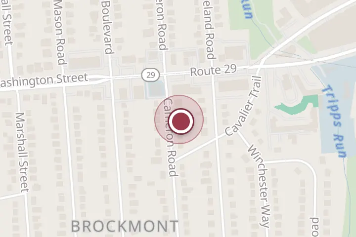 Street map around 2759 Cameron Rd, Falls Church, with a pin at Hall's Landscaping