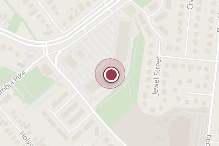 Street map around 6351 Columbia Pike, Falls Church, with a pin at Harris Teeter