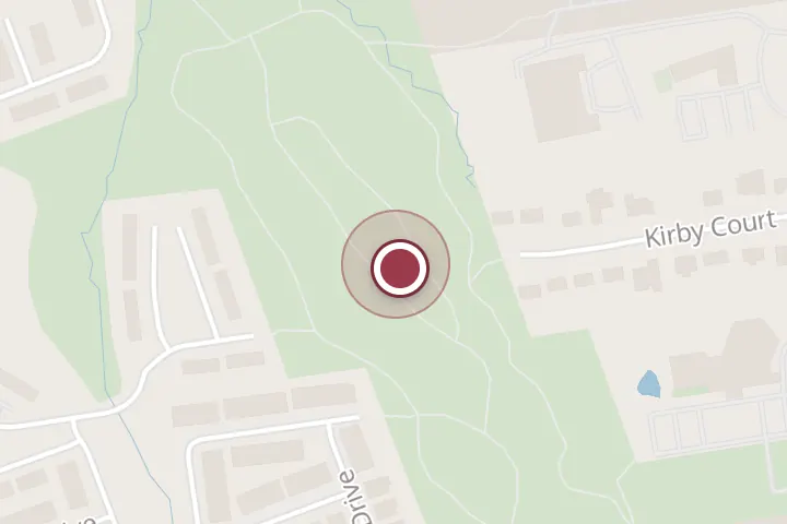 Street map around 6650 Kirby Ct, Falls Church, with a pin at Haycock Longfellow Park