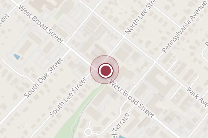 Street map around 502 W Broad St #5, Falls Church, with a pin at Helenas Mexican Restaurant - Falls Church