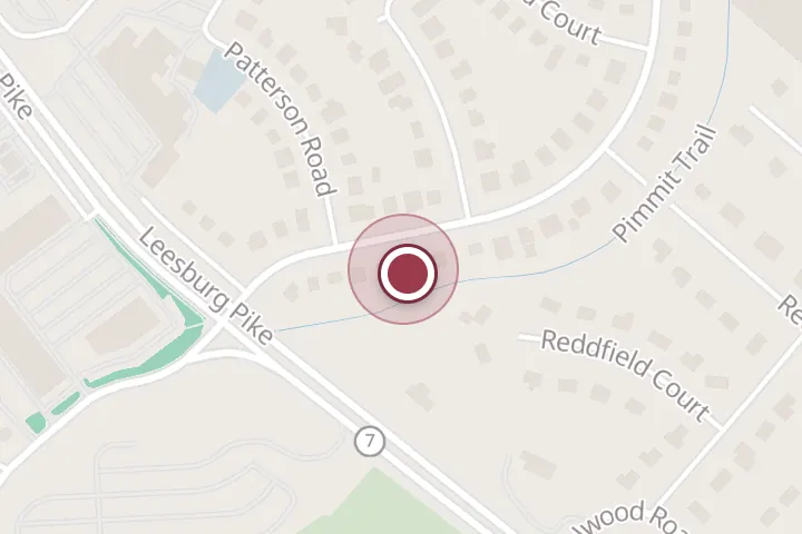 Street map around 2145 Pimmit Dr, Falls Church, with a pin at HIC & Associates Custom Painting