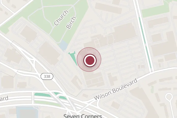 Street map around Sidewalk Stores, 6781 Wilson Blvd, Falls Church, with a pin at Huong Binh Bakery
