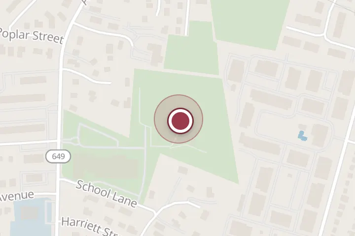Street map around 2900 Random Rd, Falls Church, with a pin at James Lee School Site Park